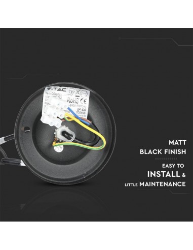 7072-Lampada LED da Soffitto a Lanterna con Portalampada E Max  Colore Nero Opaco l mm IP-7