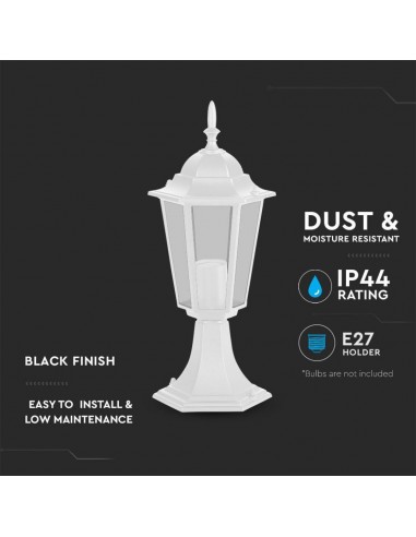 7075-Lampada LED da Terra a Lanterna con Portalampada E Max  Colore Bianco l mm IP-4