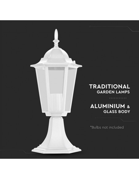 7075-Lampada LED da Terra a Lanterna con Portalampada E Max  Colore Bianco l mm IP-5