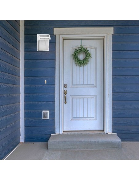 7077-Lampada LED da Muro con Portalampada E Max  Colore Bianco Vetro Satinato IP-4