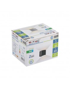 7083-Lampada LED da Muro Arrotondata Doppio LED COB  LM/W Colore Grigio Satinato Fascio Luminoso Regolabile  -1 2