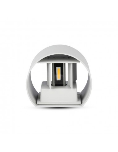 7083-Lampada LED da Muro Arrotondata Doppio LED COB  LM/W Colore Grigio Satinato Fascio Luminoso Regolabile  -6
