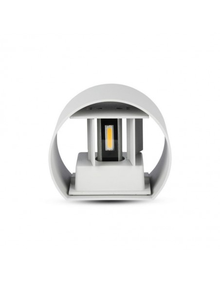7083-Lampada LED da Muro Arrotondata Doppio LED COB  LM/W Colore Grigio Satinato Fascio Luminoso Regolabile  -6