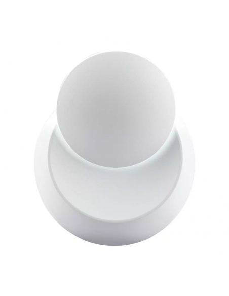 7086-Lampada LED da Muro Arrotondata LED COB  LM/W Colore Bianco Satinato Ruotabile  Fascio Luminoso Regolabile  IP-1