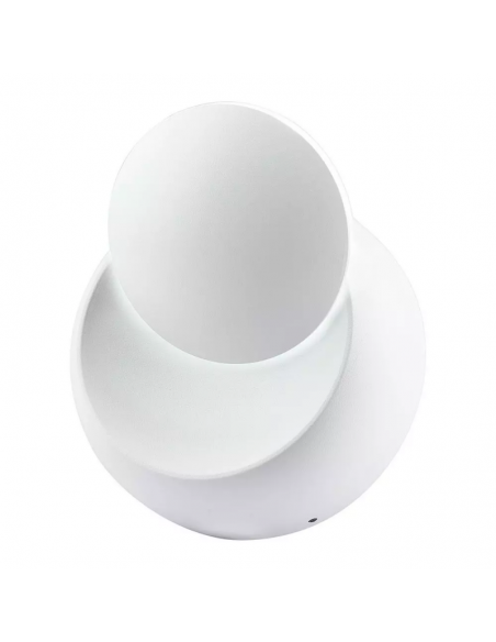 Lampada LED da Muro Arrotondata LED COB 5W 110LM/W Bianco Satinato Ruotabile 360° Fascio Luminoso Regolabile 3000K IP20