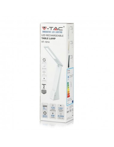 7098-Lampada LED da Tavolo   in  Ricaricabile a Batteria Colore Bianco e Argento Touch Dimmerabile-2