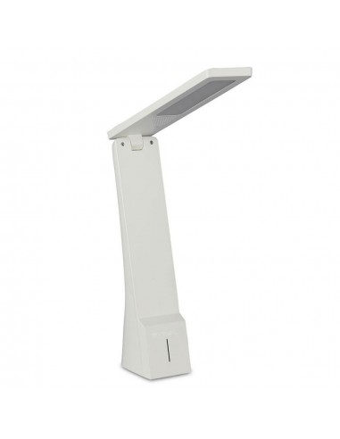 7098-Lampada LED da Tavolo   in  Ricaricabile a Batteria Colore Bianco e Argento Touch Dimmerabile-6