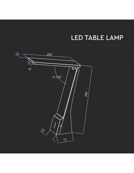 7099-Lampada LED da Tavolo   in  Ricaricabile a Batteria Colore Bianco e Oro Touch Dimmerabile-3