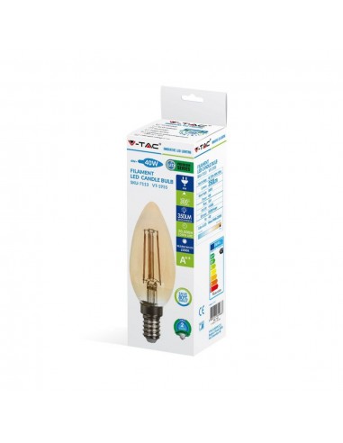 7113-Lampadina LED E  Candela Filamento Ambrato -2