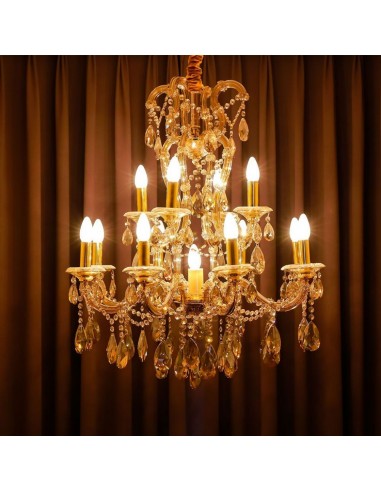 7113-Lampadina LED E  Candela Filamento Ambrato -4