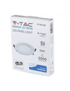 724-Mini Pannello LED  Chip Samsung Montaggio ad Incasso Rotondo -1 2