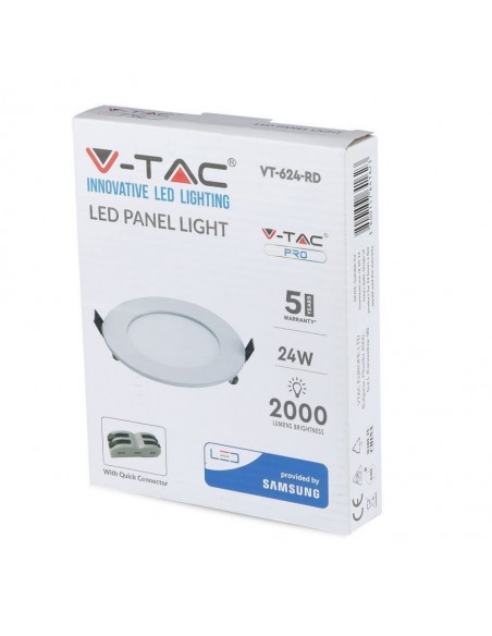 724-Mini Pannello LED  Chip Samsung Montaggio ad Incasso Rotondo -2