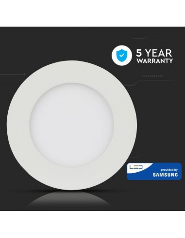 724-Mini Pannello LED  Chip Samsung Montaggio ad Incasso Rotondo -5