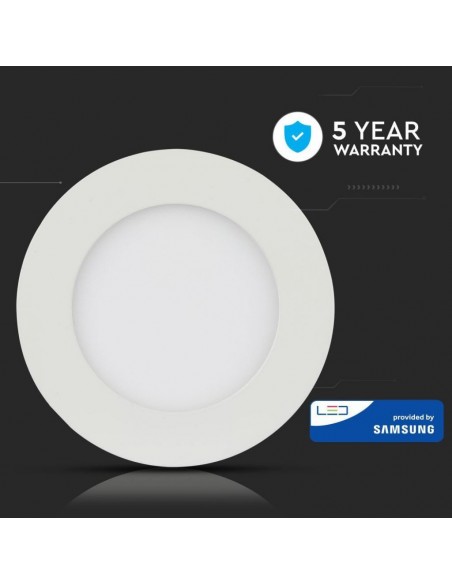 724-Mini Pannello LED  Chip Samsung Montaggio ad Incasso Rotondo -5