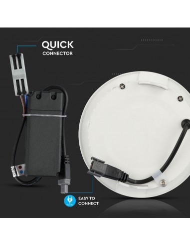 724-Mini Pannello LED  Chip Samsung Montaggio ad Incasso Rotondo -7