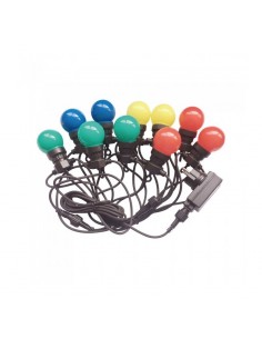 7435-Catenaria m con  Lampadine mini Globo LED  RGBGiallo con Schuko e Trasformatore IP-1