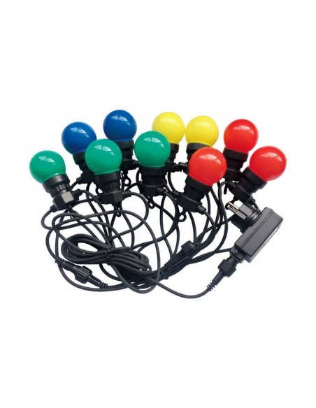 7438-Catenaria m con  Lampadine mini Globo LED  RGB con Schuko e Trasformatore IP-1