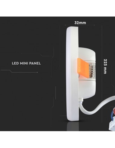 744-Mini Pannello LED  Chip Samsung Montaggio ad Incasso Regolabile Quadrato -3