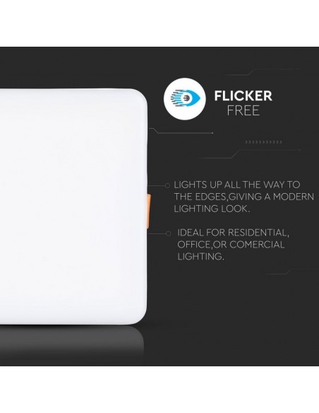 744-Mini Pannello LED  Chip Samsung Montaggio ad Incasso Regolabile Quadrato -6