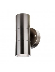 7500-Portafaretto LED Doppio da Muro Rotondo xGU e GU MR Colore Grigio IP-1