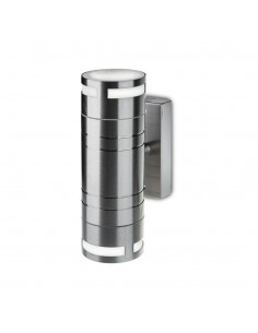 7504-Portafaretto LED Doppio da Muro xGU e GU MR in Acciaio Inox IP-1