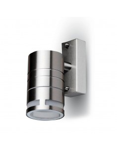 7505-Portafaretto LED da Muro Rotondo GU Max  Colore Metallico IP-1