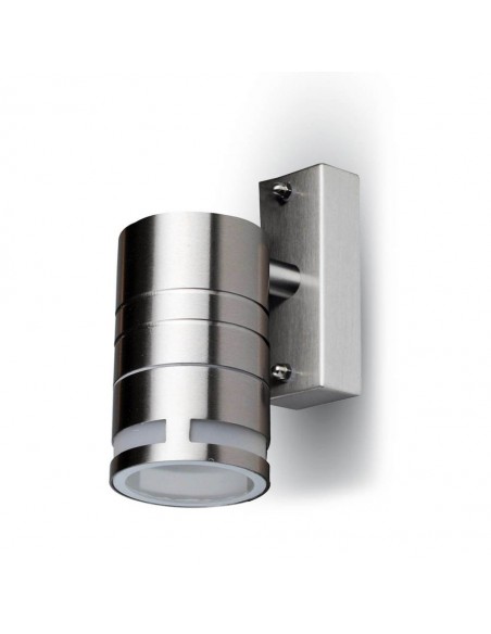 7505-Portafaretto LED da Muro Rotondo GU Max  Colore Metallico IP-1