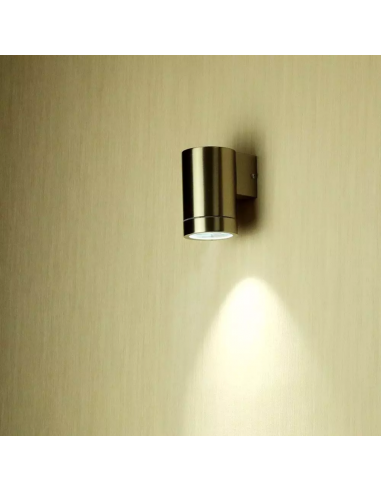 7506-Portafaretto LED da Muro Rotondo GU Max  Colore Metallico IP-4