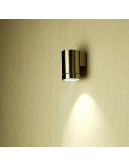 7506-Portafaretto LED da Muro Rotondo GU Max  Colore Metallico IP-4