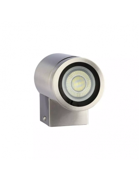 7506-Portafaretto LED da Muro Rotondo GU Max  Colore Metallico IP-7