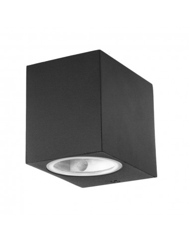 7510-Portafaretto LED da Muro Quadrato GU Max  Colore Nero IP-1