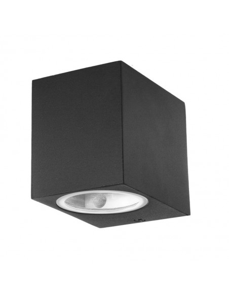 7510-Portafaretto LED da Muro Quadrato GU Max  Colore Nero IP-1