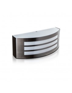 7514-Lampada LED da Muro Arrotondata con Portalampada E Max  Colore Grigio IP-1