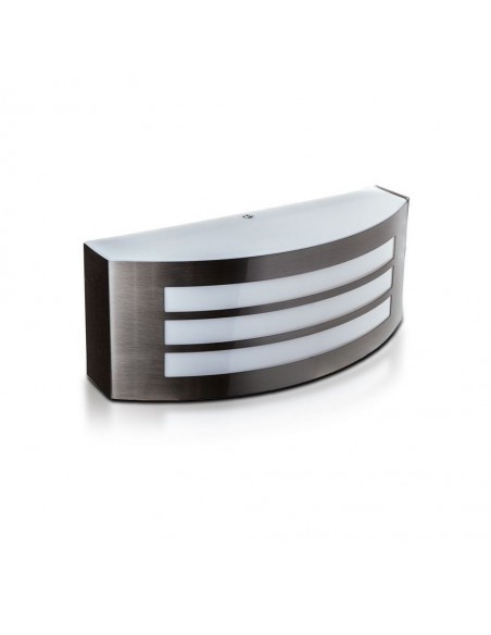 7514-Lampada LED da Muro Arrotondata con Portalampada E Max  Colore Grigio IP-1