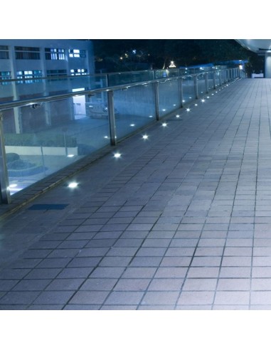 7516-Portalampada da Interramento Calpestabile Quadrato GU Max  Colore Nero e Acciaio -4