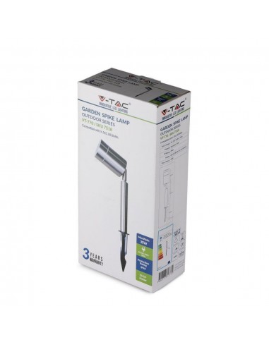 7518-Picchetto in Acciaio Inox con Portalampada GU Max  Orientabile IP-2