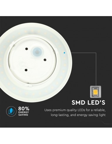 7525-Lampada LED da Muro Rotonda  LM/W Colore Bianco  -7