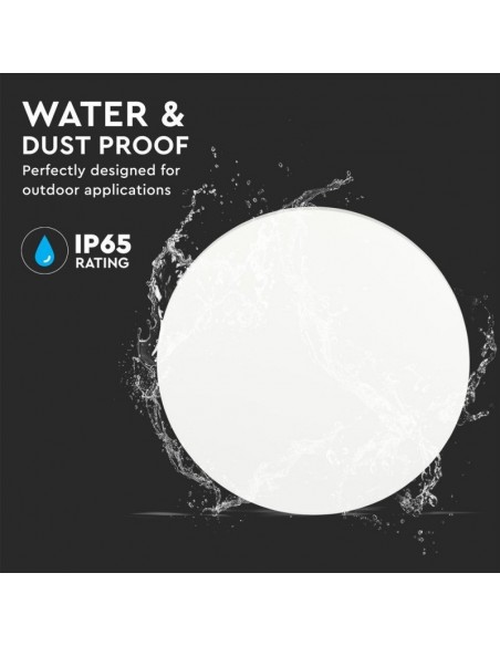 7526-Lampada LED da Muro Rotonda  LM/W Colore Bianco  -5