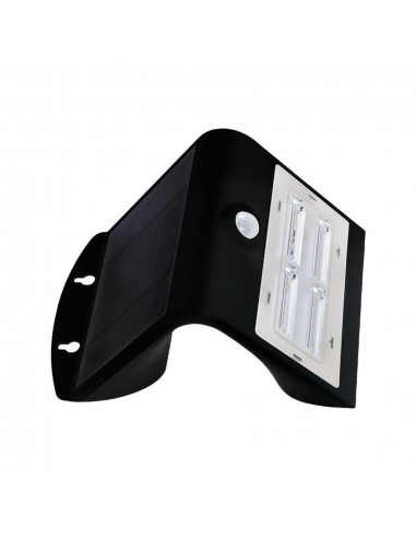 7528-Lampada LED Solare da Muro a Batteria  LM/W LED con Sensore PIR Colore Nero  -5