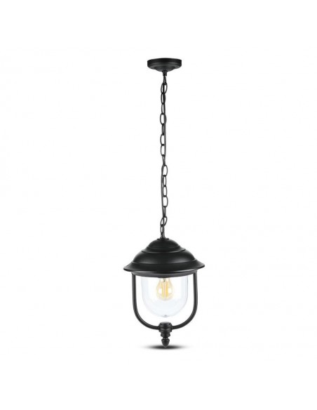 7529-Lampada LED da Soffitto a Lanterna con Portalampada E Max  Colore Nero l mm IP-1