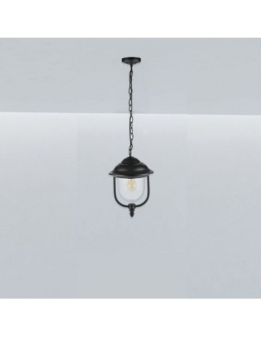 7529-Lampada LED da Soffitto a Lanterna con Portalampada E Max  Colore Nero l mm IP-4