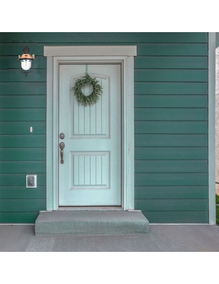 7531-Lampada LED da Muro a Lanterna con Portalampada E Max  Rivolta Verso il Basso Colore Nero e Calotta in Rame IP-4