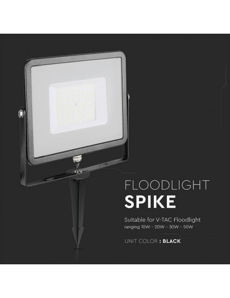 7535-Picchetto in Alluminio per Fari LED Colore Nero d mm Hmm-3