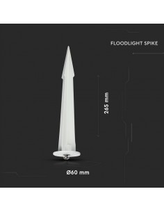 7537-Picchetto in Alluminio per Fari LED Colore Bianco d mm Hmm-1 2