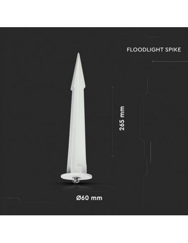 7537-Picchetto in Alluminio per Fari LED Colore Bianco d mm Hmm-2