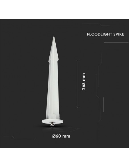 7537-Picchetto in Alluminio per Fari LED Colore Bianco d mm Hmm-2