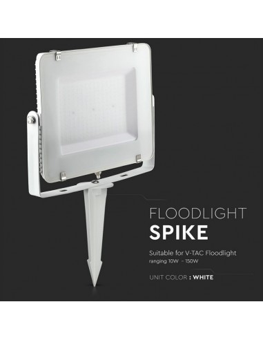 7537-Picchetto in Alluminio per Fari LED Colore Bianco d mm Hmm-7
