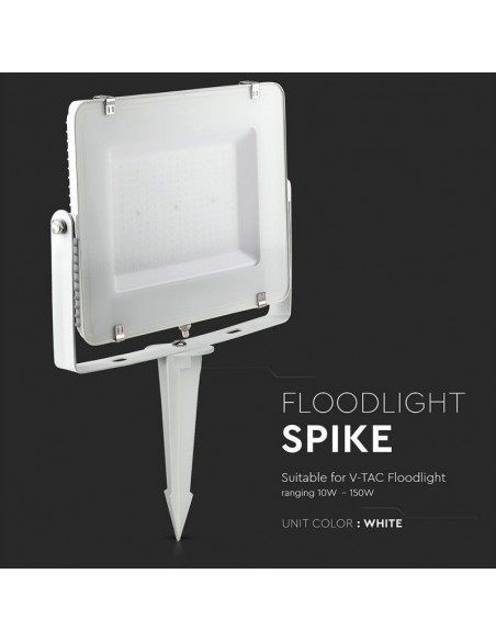 7537-Picchetto in Alluminio per Fari LED Colore Bianco d mm Hmm-7