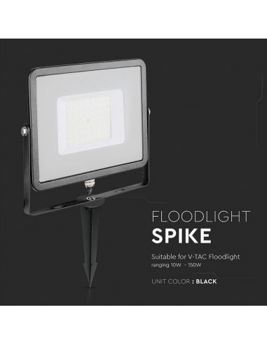 7538-Picchetto in Alluminio per Fari LED Colore Nero d mm Hmm-4