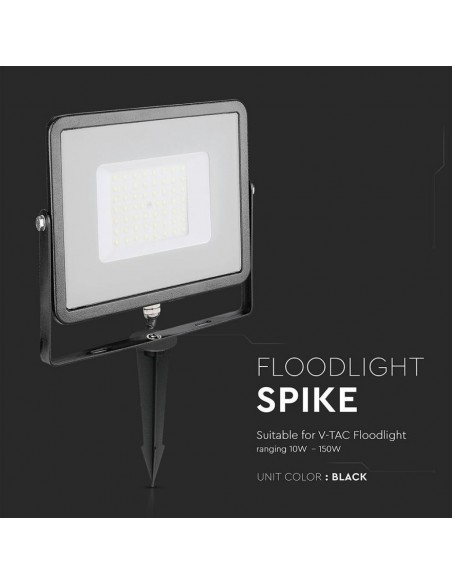 7538-Picchetto in Alluminio per Fari LED Colore Nero d mm Hmm-4